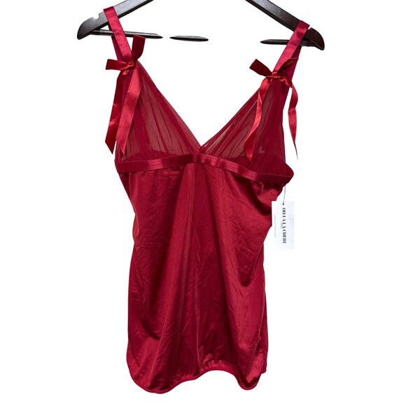 Oh La La Cheri Paris Women's Red Nightie Open Back Lingerie Size Small Medium - Picture 1 of 10